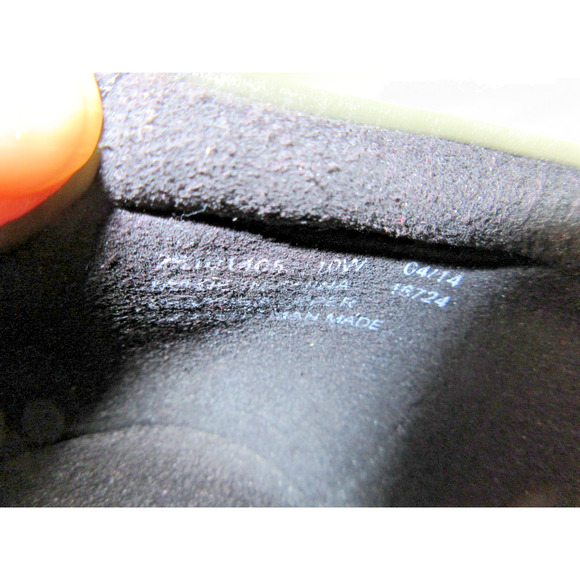 Clarks Block Heel Comfort Black - Leather Shoes Booties Woman's 10 Elastic Sides - Picture 8 of 8